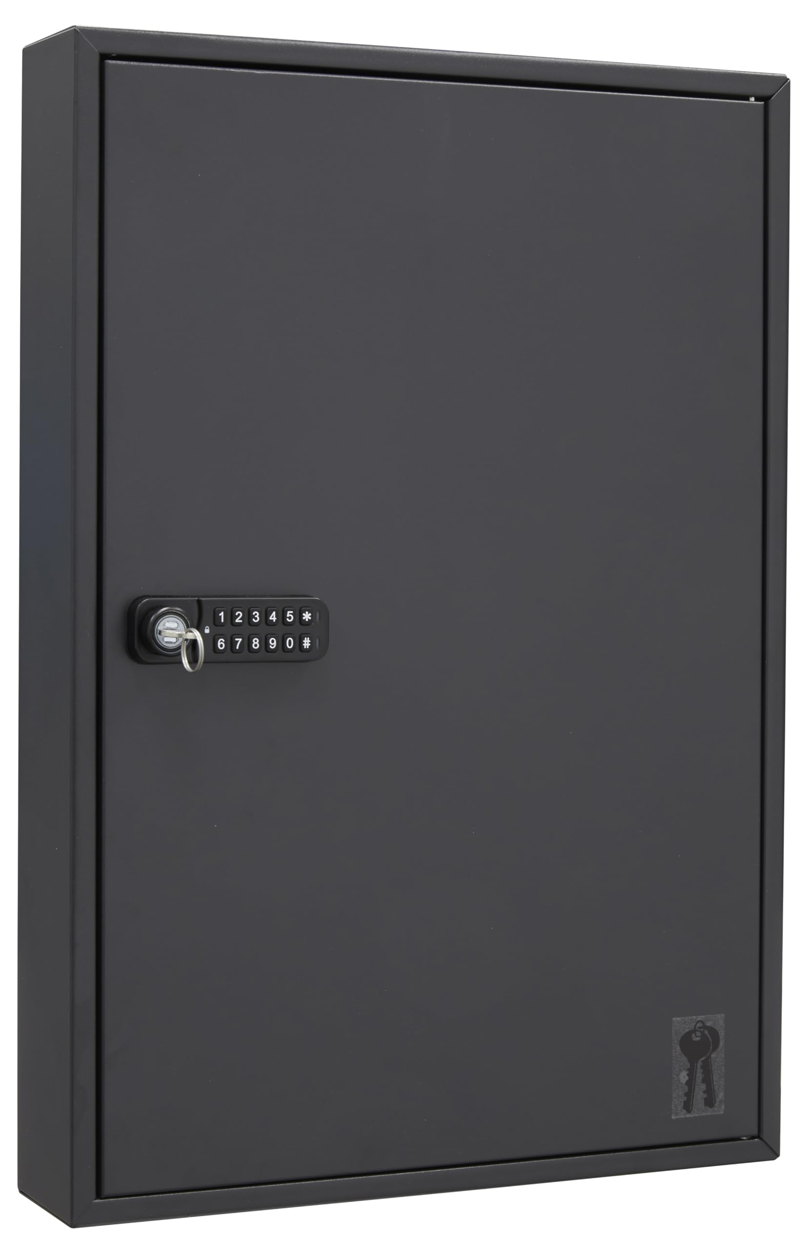 Arregui PL100EN Cassetta Portachiavi con Ganci Regolabili | Armadietto per 100 Chiavi | Cassetta di Sicurezza | Appendichiavi con Serratura Elettronica IP65 | Codici Programmabili | 55x38x8cm | nero