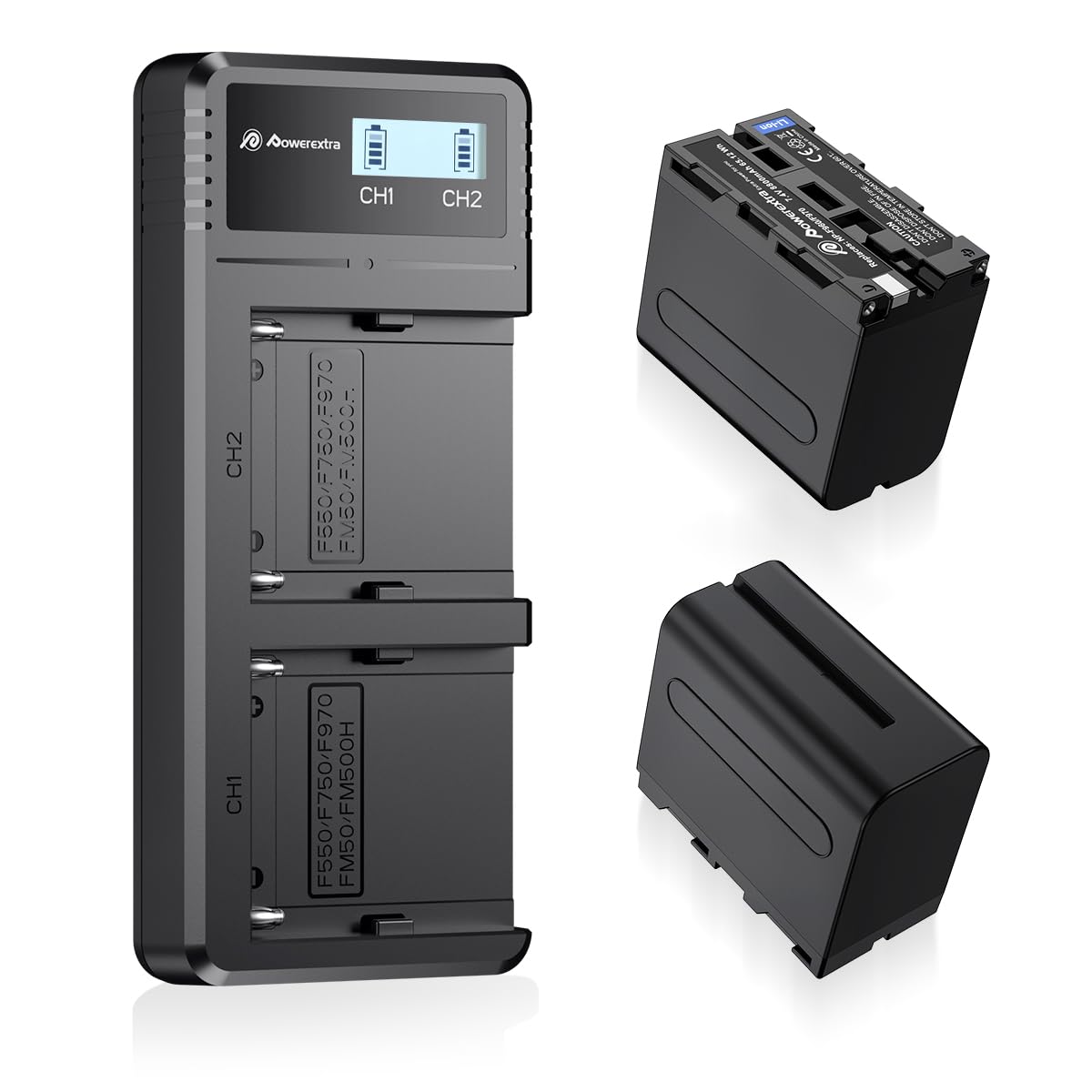 Replacement NP-F970 Battery and Fast Charger Dual USB Charger for Sony NP-F970 NP-F930 NP-F950 NP-F960 NP-F550 NP-F530 NP-F330 NP-F570 Battery and Sony handycams