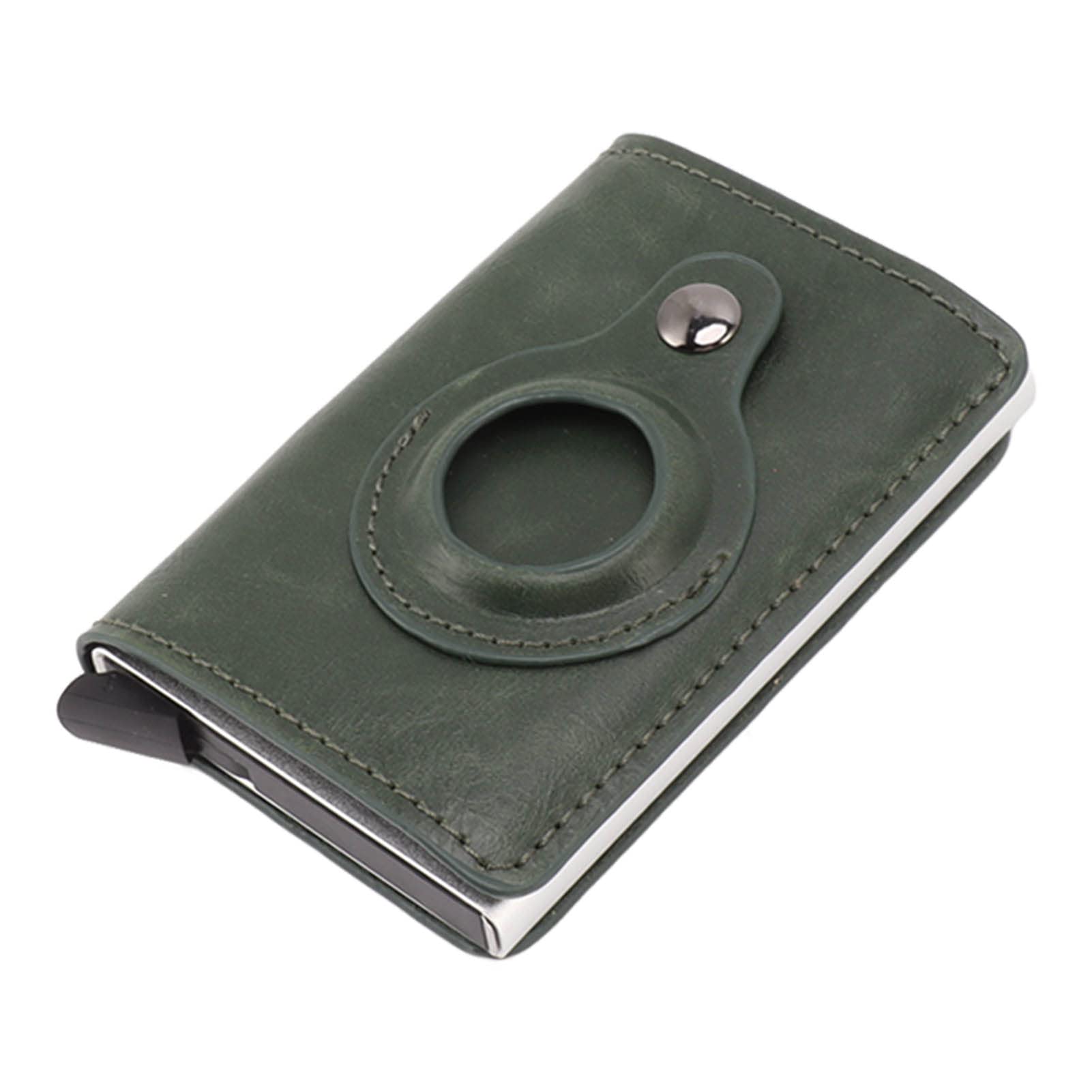 DARQMoney Clip Wallet Home Office Aluminum Alloy Pu Dispense Paper I Money Clip for iOS Locator (Green)