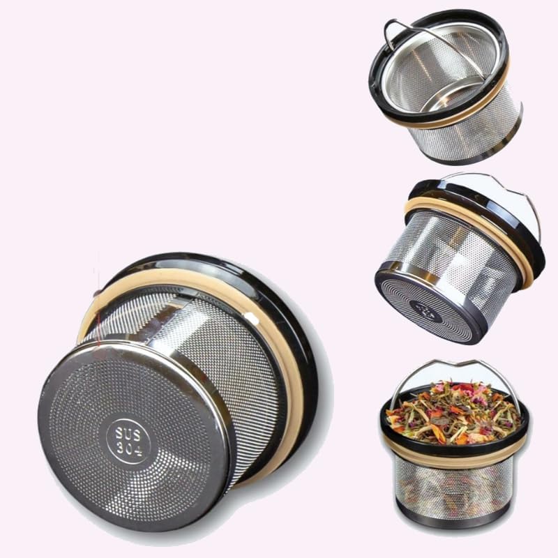 Vacuum Insulated Stainless Steel Water Bottle Mug w/Removable Tea Strainer — 17oz/500ml Leak-Proof Flask, Keeps Drinks Hot & Cold, Travel Mug for Tea Coffee Outdoor (Berry).