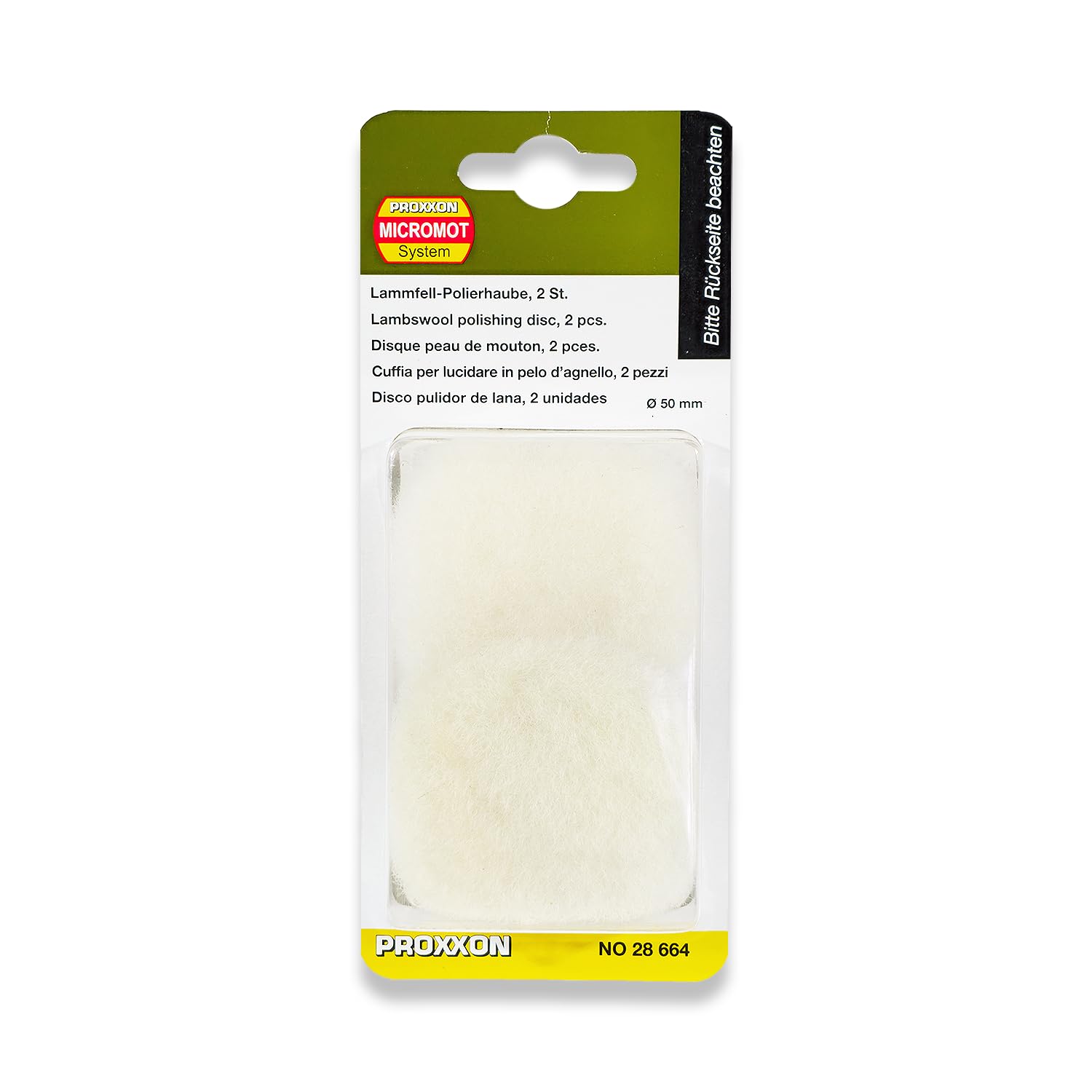 RDGTOOLS PROXXON Lambs Wool Polishing Disc for WP/E, WP/A, EP/E and EP/A 28664