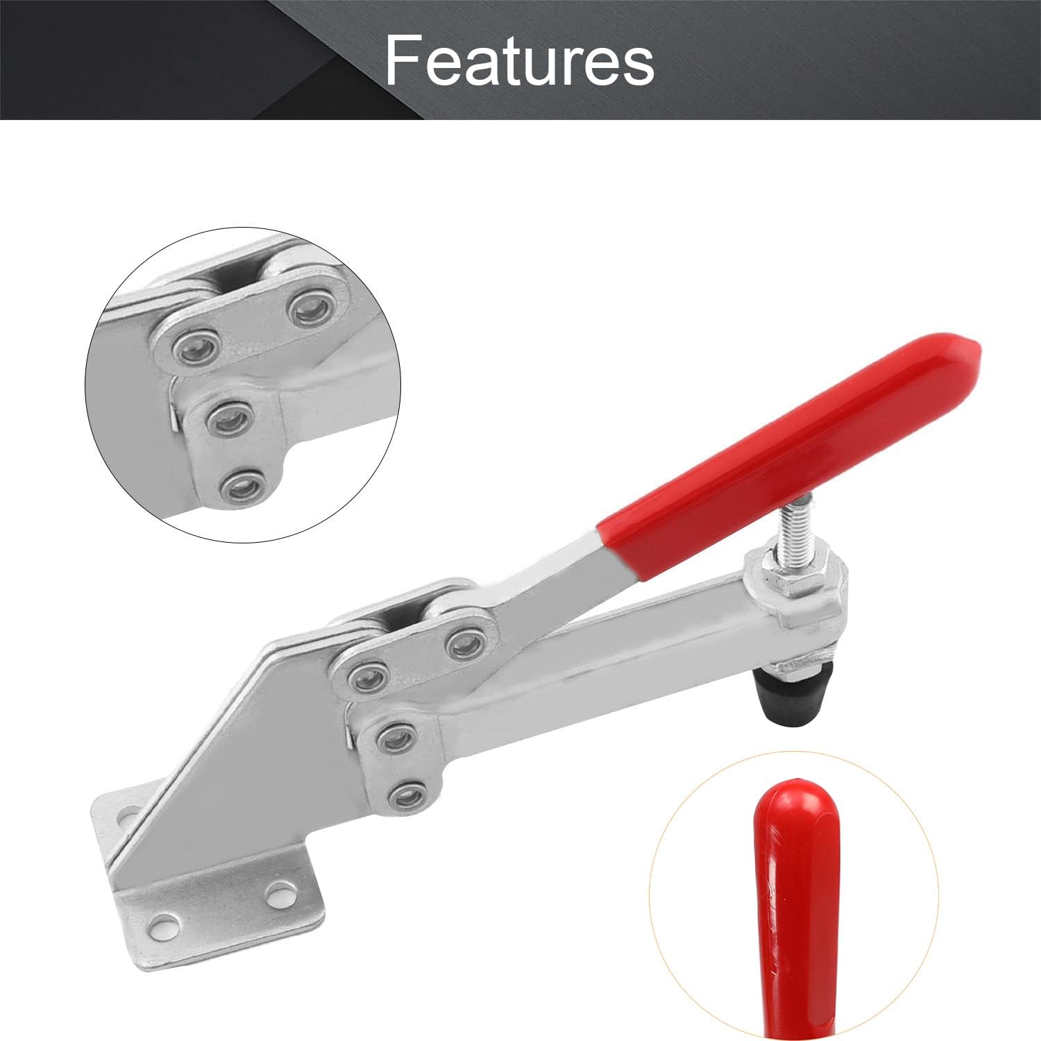 Auniwaig Toggle Clamps, Quick Release Toggle Clamp for Woodworking, 500Lbs 227Kg Hold Down Hand Tool Clamp for Welding DEMA-202FL
