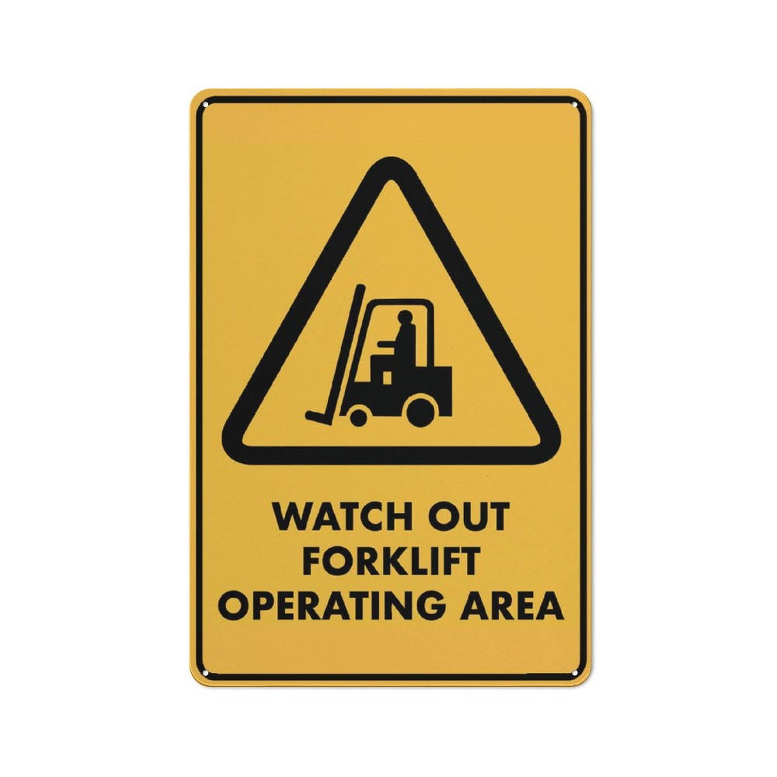 Caution Watch Out Forklift Operating Area Sign For Business 8"X12" Rust Free Aluminum Uv Printed,4 Pre-Drilled Holes.Durable/Weatherproof