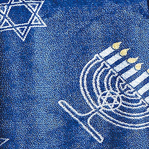 Plazatex Hannukah Micro Plush Decorative Halloween Throw Blanket 50" X 60" Blue #TOP1