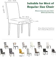 Vista 3 de Juego de 4 fundas para sillas de comedor y cocina, fundas para sillas de comedor, color negro