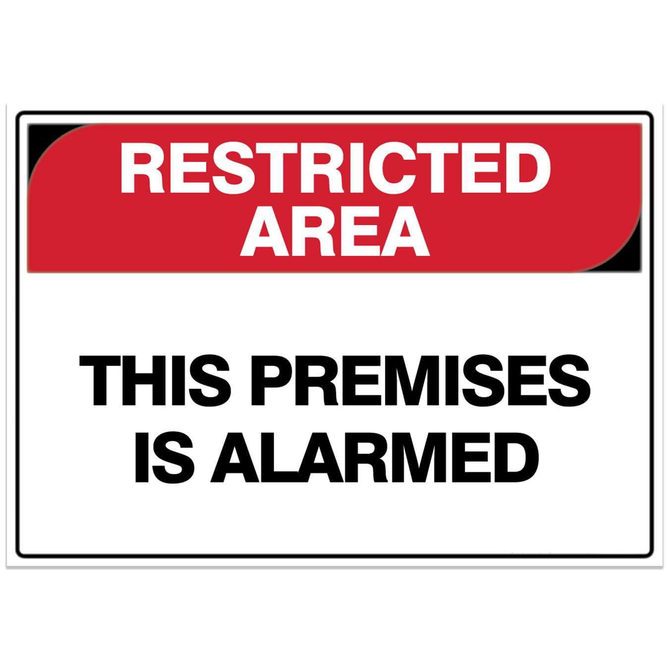 Restricted Area Safety Sign - This Premises Is Alarmed Metal Tin Sign 8 x 12 inch for Industrial & Commercial