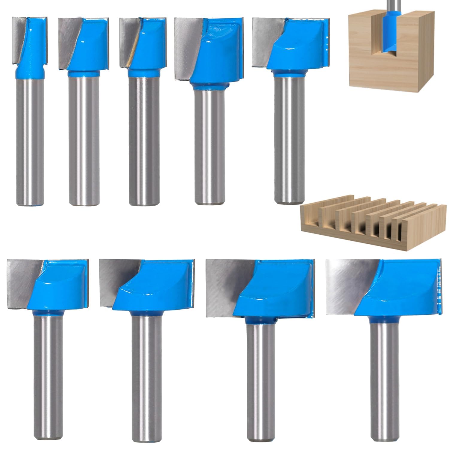Fraises à Graver CNC 1/8" - Acier Carbure - 10 Diamètres (0.5 à 1.4mm) - Pour PCB Et Plastiques