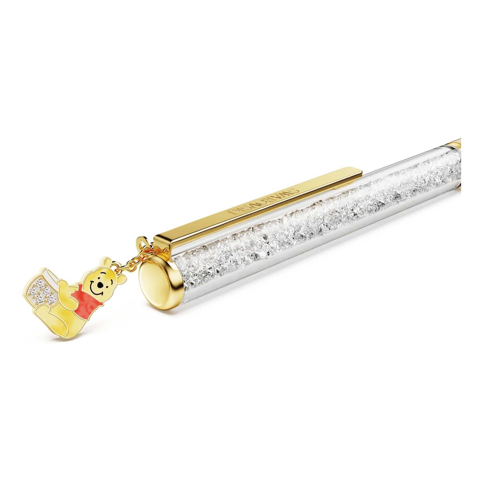 Swarovski Crystalline penna a sfera, Winnie the Pooh, Laccata gialla, Placcata oro