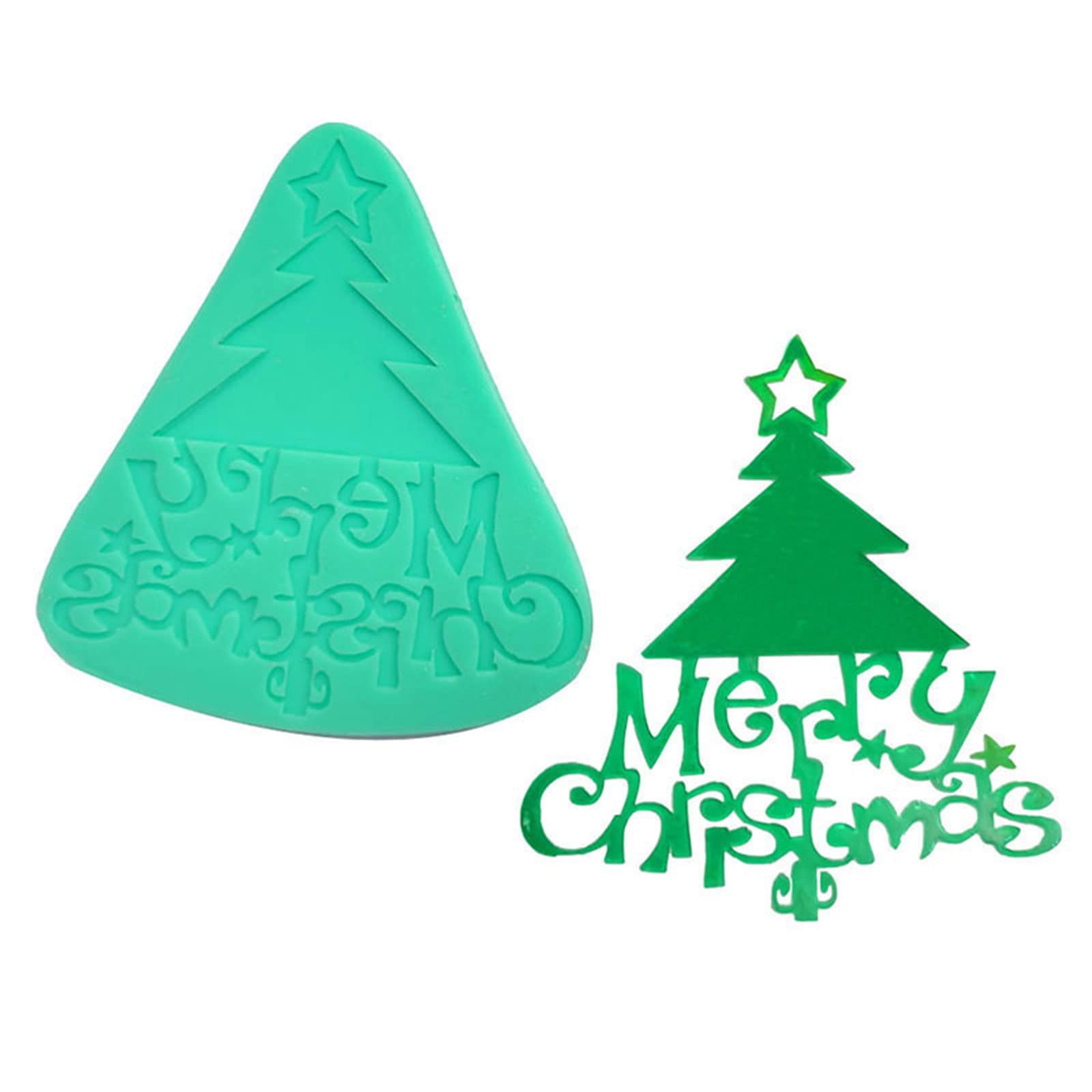 Buxuaaaa Silicone Fondant Mold Chocolate Bakeware Creative Christmas Series Silicone Baking Gadget Cake Baking Accesso Chocolate Molds
