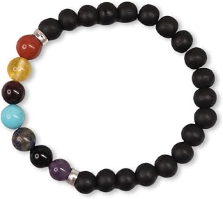 Japam Karungali x Seven Chakra Band - Natural Ebony Wood – 4 Inches Diameter Price In India