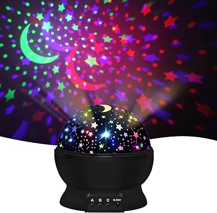 Baby Sensory Light Star Projector, Baby Lamp 360°Rotation LED Night ...