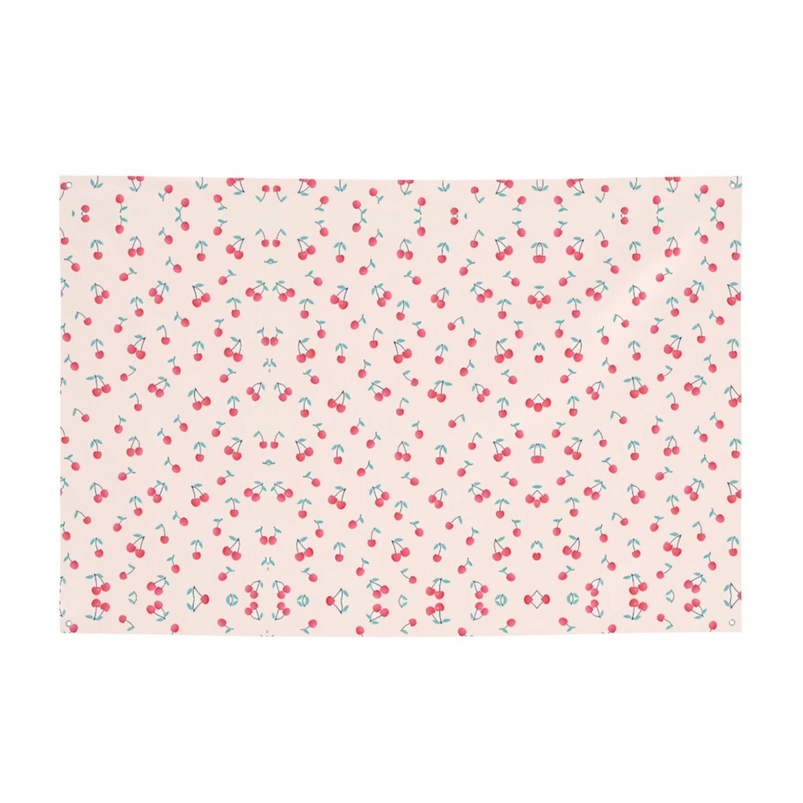 Drapeaux imprimés cerise rouge pour décoration maison et fête