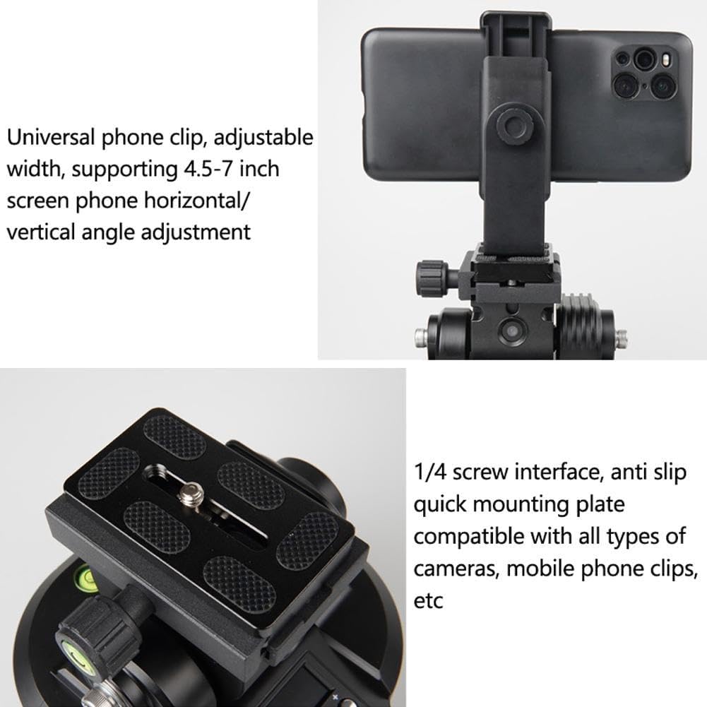 ZIFON YT2000 Trépied Tête Panoramique AI Suivi Visage - Double Point AB, Charge 2KG - Idéal Smartphone, GoPro, SLR