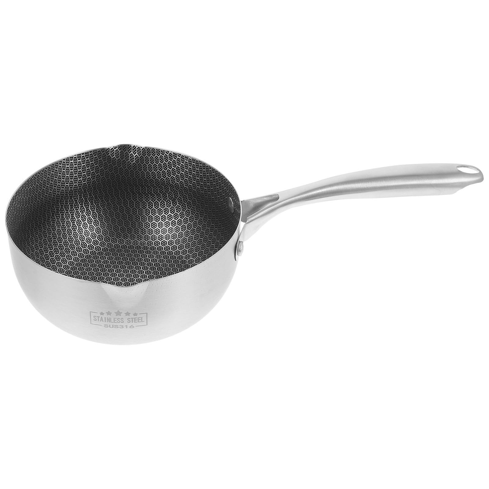 Casserole en acier inoxydable pour cuisine étudiante et petites portions de friture