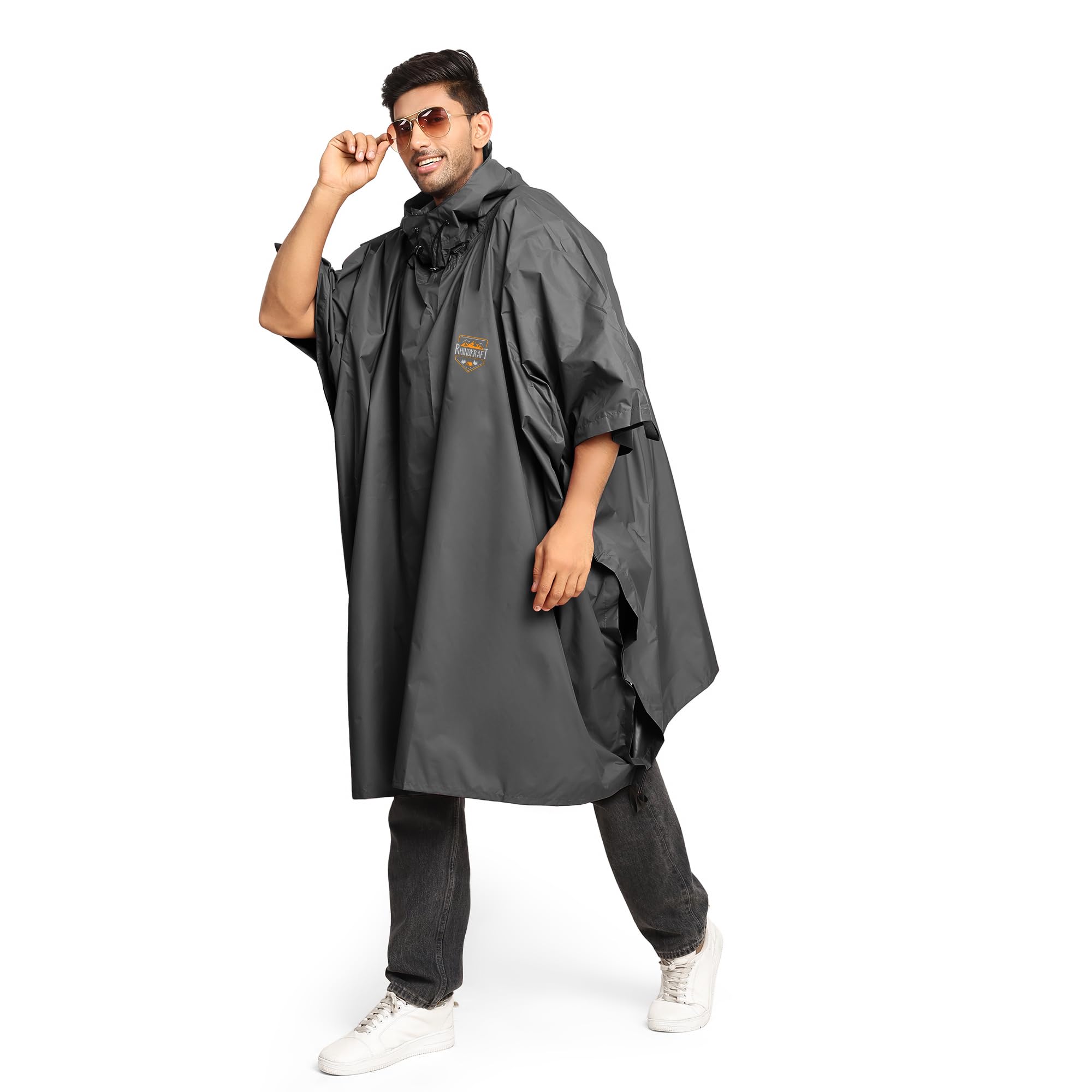 rhinokraft Waterproof Rain Poncho for Outdoor Adventures | Easy Slip-On Design | Compact & Lightweight | Free Carry Case-picture-13