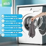 HOMEXCEL 24 Pack Grey Microfibre Cleaning Cloths Rag Towels, 30x30 cm - 6