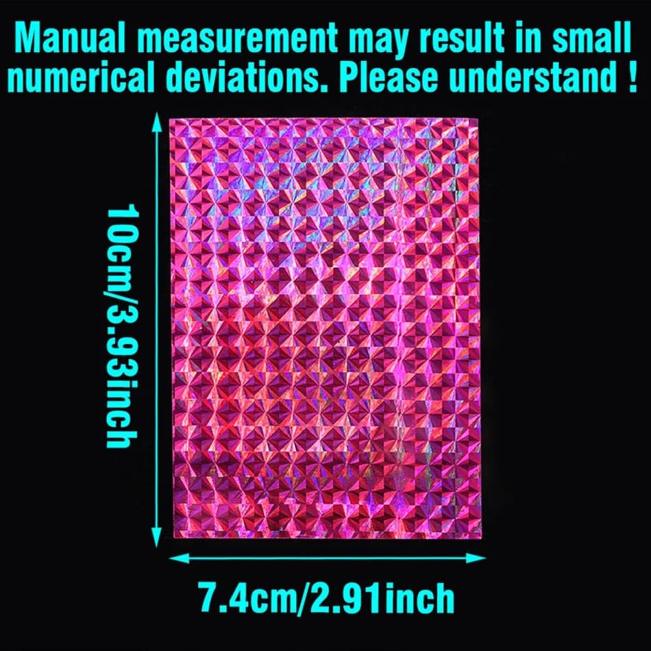 Juego de 4 pegatinas holográficas reflectantes para señuelos miniatura 2