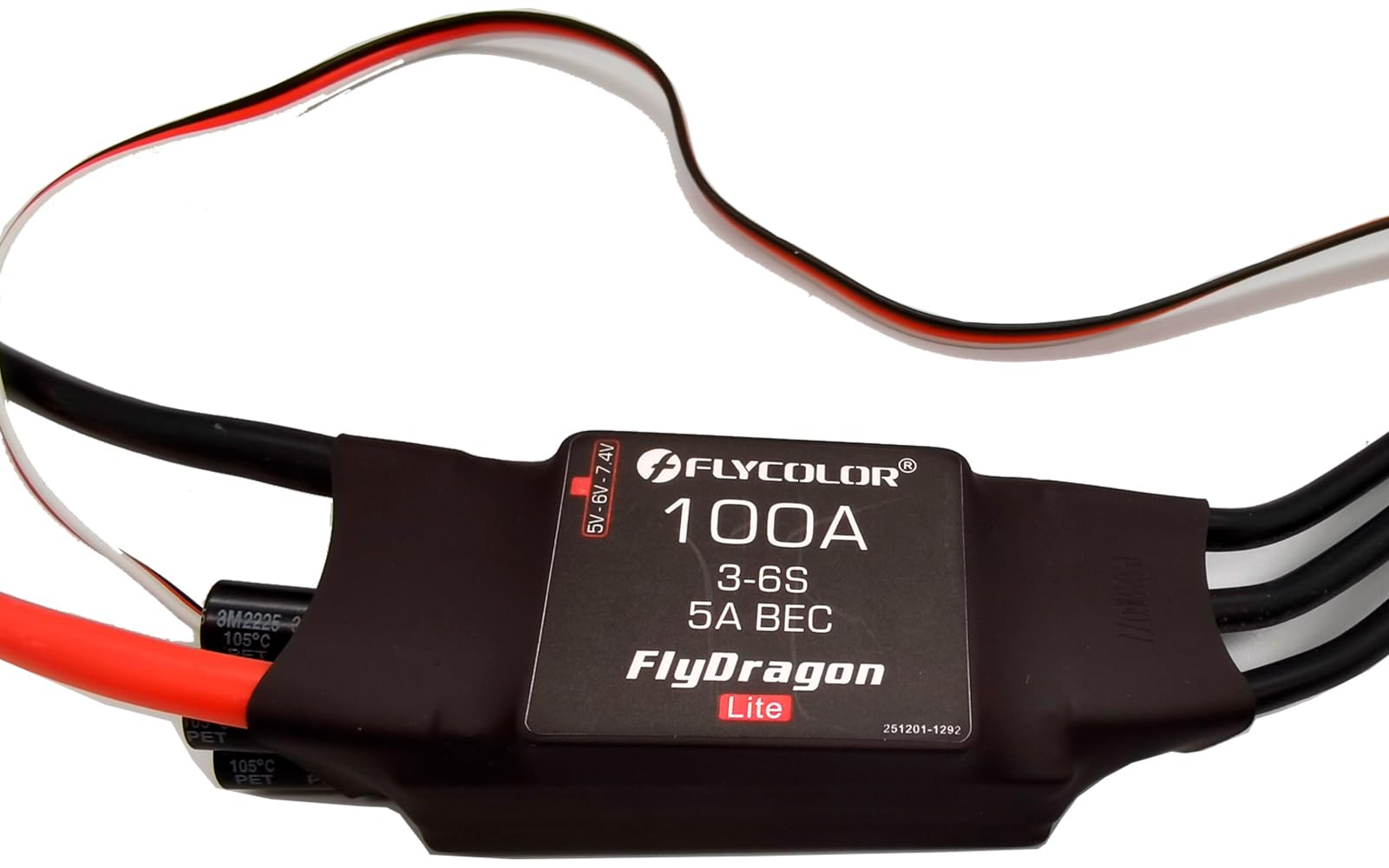 Flycolor 100A ESC 3-6S Electric Speed Controller 5v/6v/7.4v 5A BEC with XT90 & 4.0mm Bullet Plugs for RC Drone Airplane Brushless Motors โ image 1