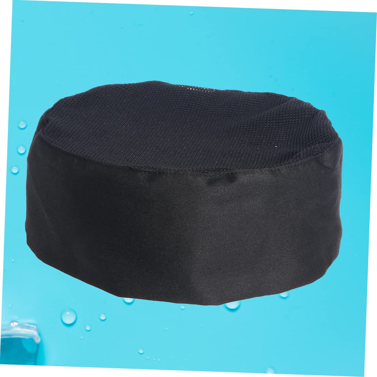 Ipetboom 2Pcs Adjustable Black Mesh Chef Hats for Professional Catering Breathable Design for Cooking Baking