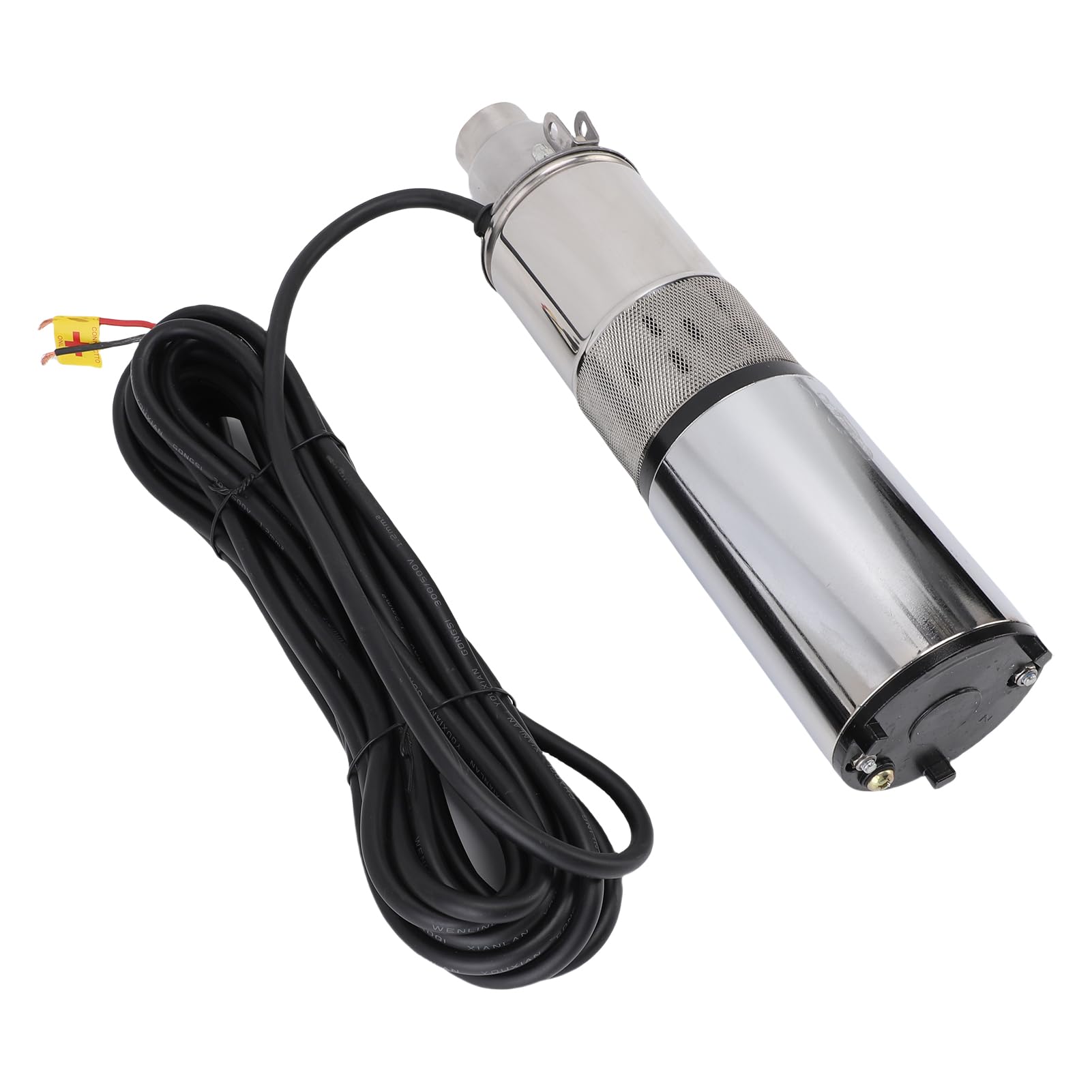 Bomba de Tornillo Sumergible para Pozo Profundo con Energía Solar de 24 V, Bomba de Riego de Acero Inoxidable de 260 W con Cabezal de 40 M, Caudal de 1,2 M³/h, Cable de 10 M para Bombeo de