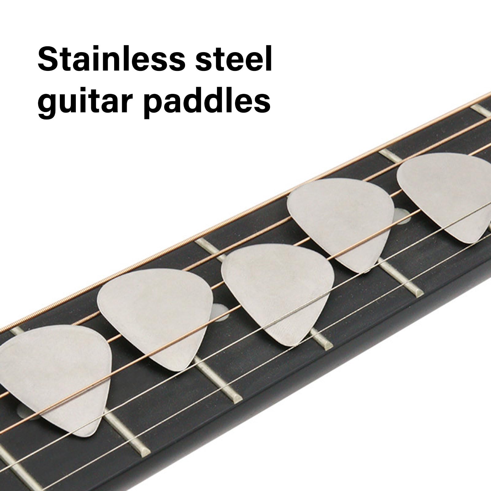 20 plettri per chitarra in metallo con suoni luminosi, in acciaio inox, per chitarra elettrica, basso, plettro, parte per chitarra