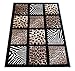Masada Masada Rugs 5'x7' Modern Area Rug with Animal Prints - Design S 251 Black
