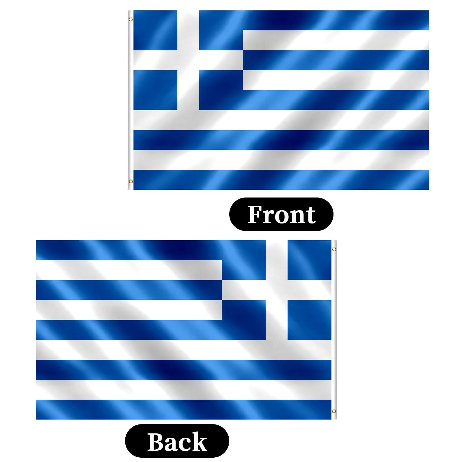 Greek Flag 3x5 FT Greece Flag With Brass Grommets Fade Proof For Outdoor Decor(Greece) - Image 3