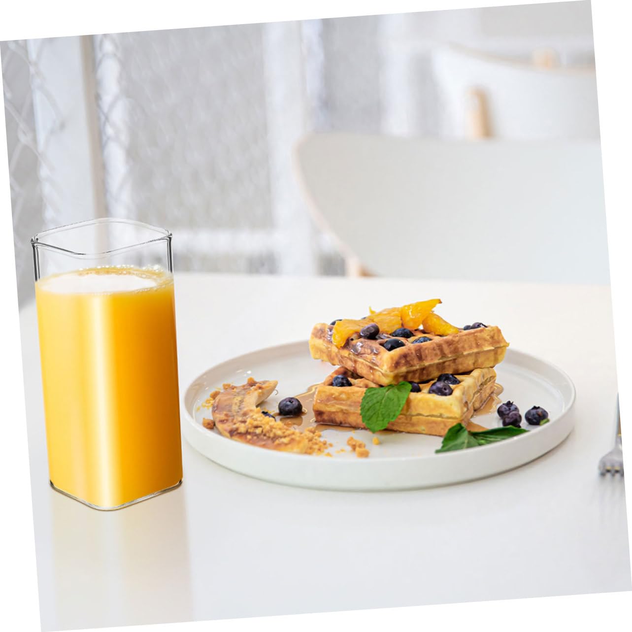 Set 3 Bicchieri Giapponesi in Vetro 301-400ml Microonde | Bocca Quadrata, Corpo Dritto, per Uso Quotidiano e Tutto Giorno, Stile Semplice