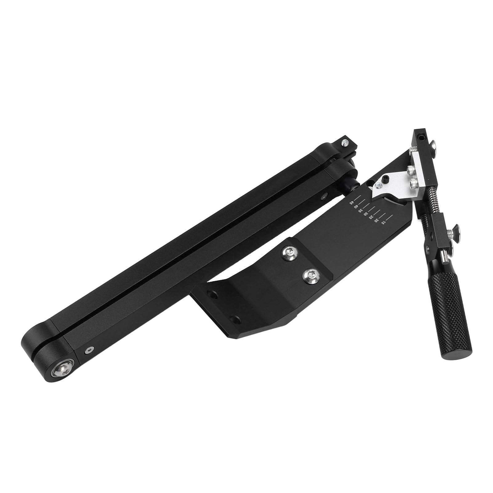 Sxhlseller Afilador de Cuchillas para Cortacésped, Herramienta para Cortacésped con ángulo Ajustable de 15° a 45° Hecha de Aleación de Zinc para un Mantenimiento Preciso de Las Cuchillas de Estándar