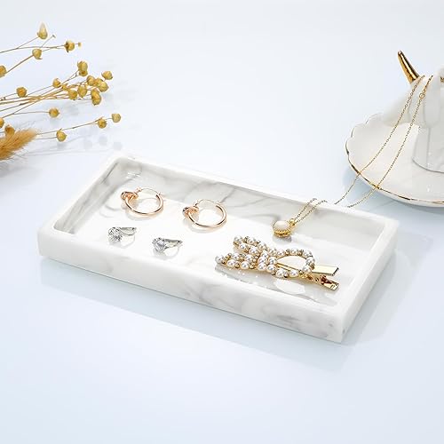 Miniatura 4 de Organizador de joyas, Bandeja de resina, cuarto de baño, cocina, tocador de baño, plato, organizador cosmético para velas perfume, jabón, champú,