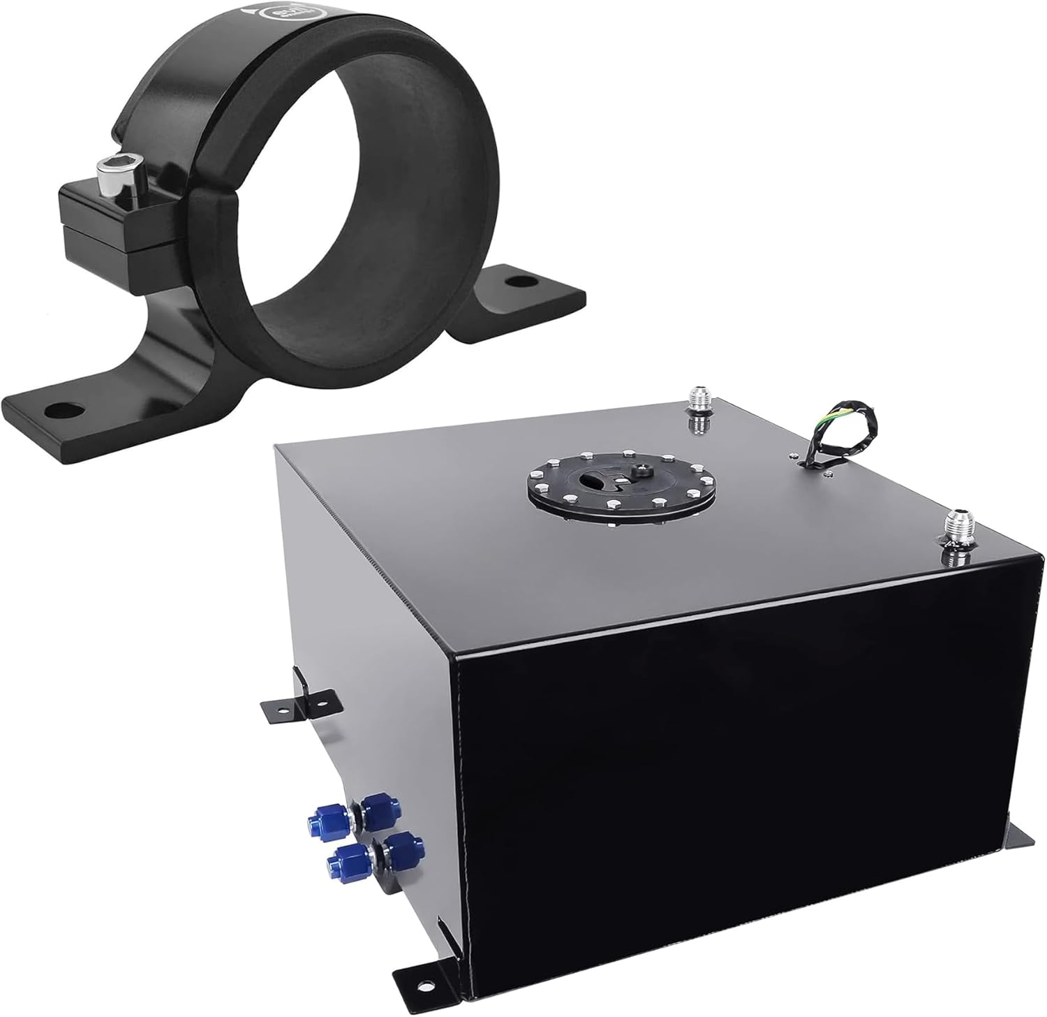 EVIL ENERGY 15 Gallon Fuel Cell Gas Tank Aluminum Bundel with 60mm Fuel Filter Mounting Bracket