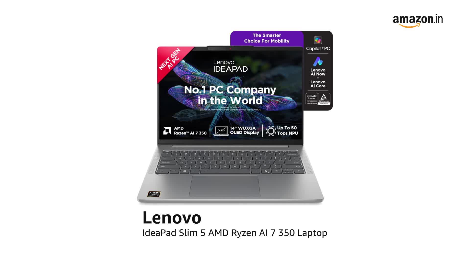 Lenovo IdeaPad Slim 5, AMD Ryzen AI 7 350, 24GB RAM, 1TB SSD