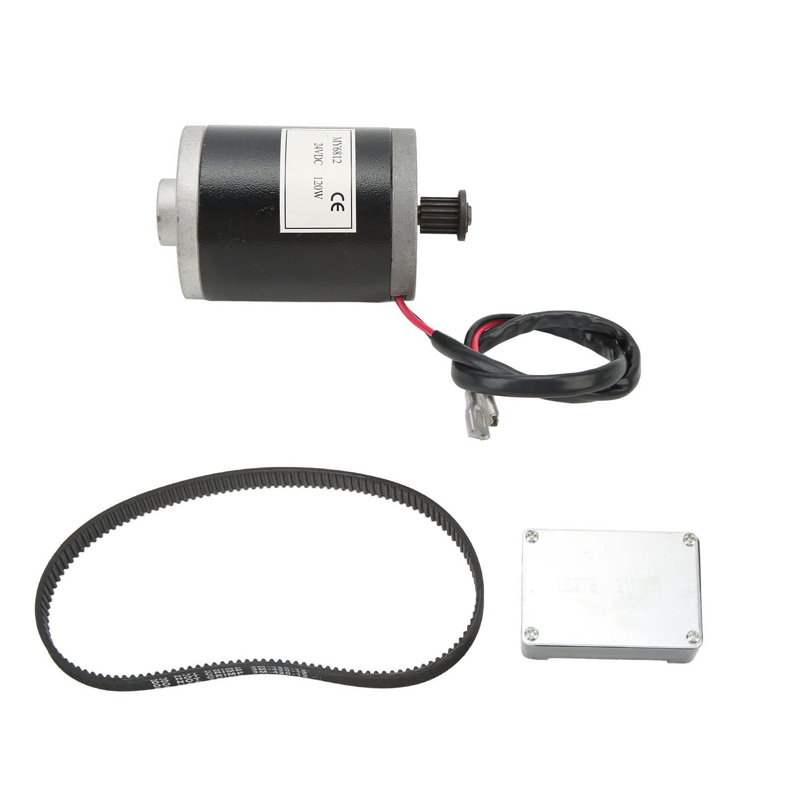 VGEBY Juego de Motor DC Cepillado, Bicicleta Eléctrica 24V 120W MY6812 Motor con Controlador y Correa de Conducción para Motores de Imanes Permanentes Motores Eléctricos