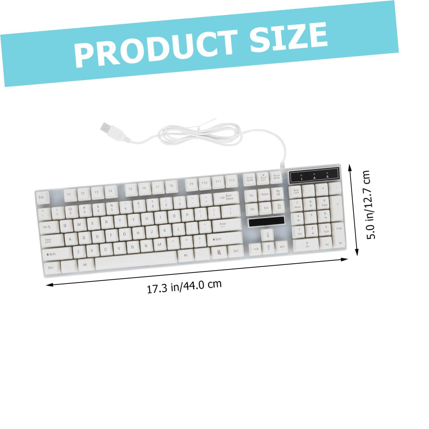 Tastiera Meccanica Cablata Bianca USB 104 Tasti Mouse