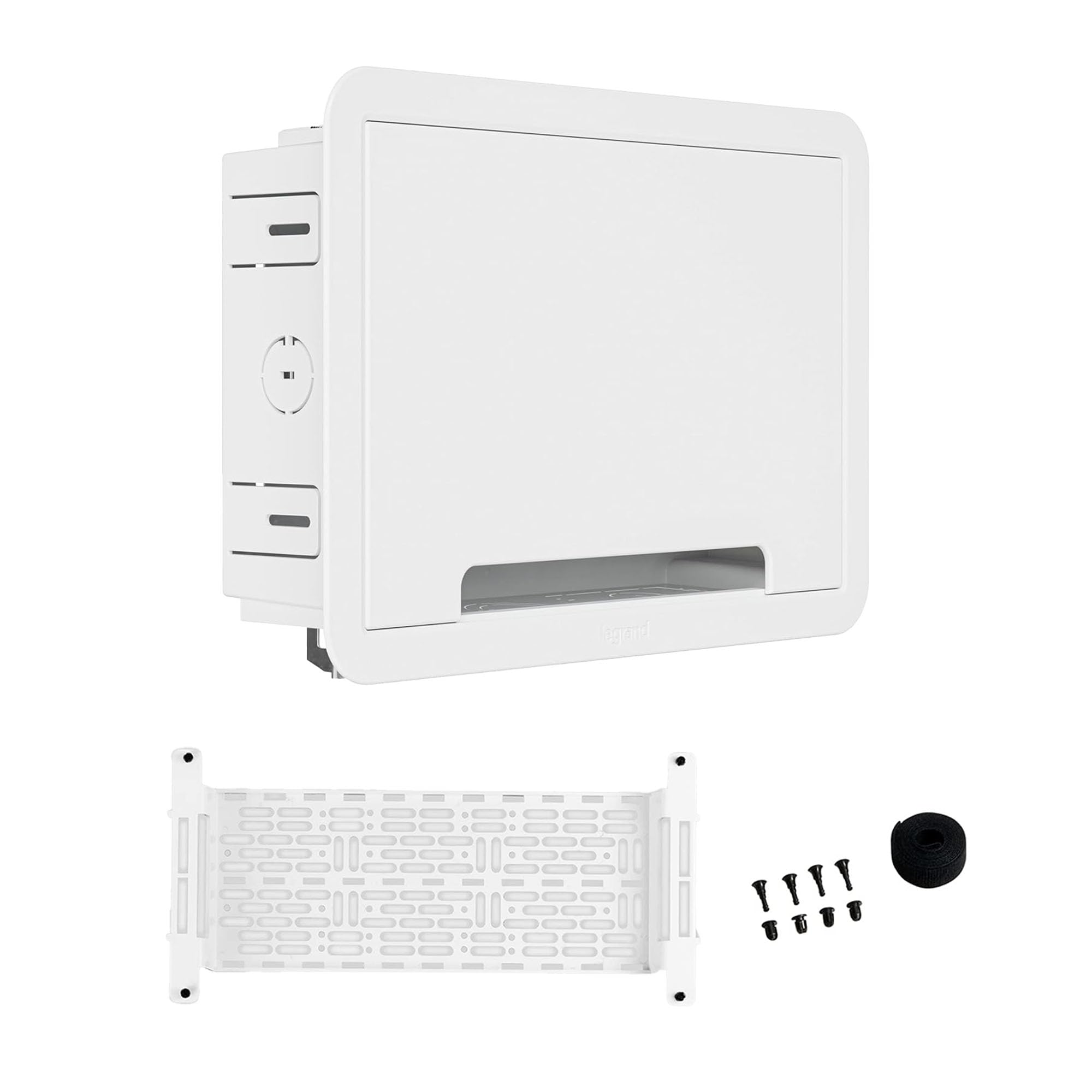 Legrand OnQ 9 In. Media Enclosure ENP0905NAV1 Wall Cable Management Home Networking Panel White