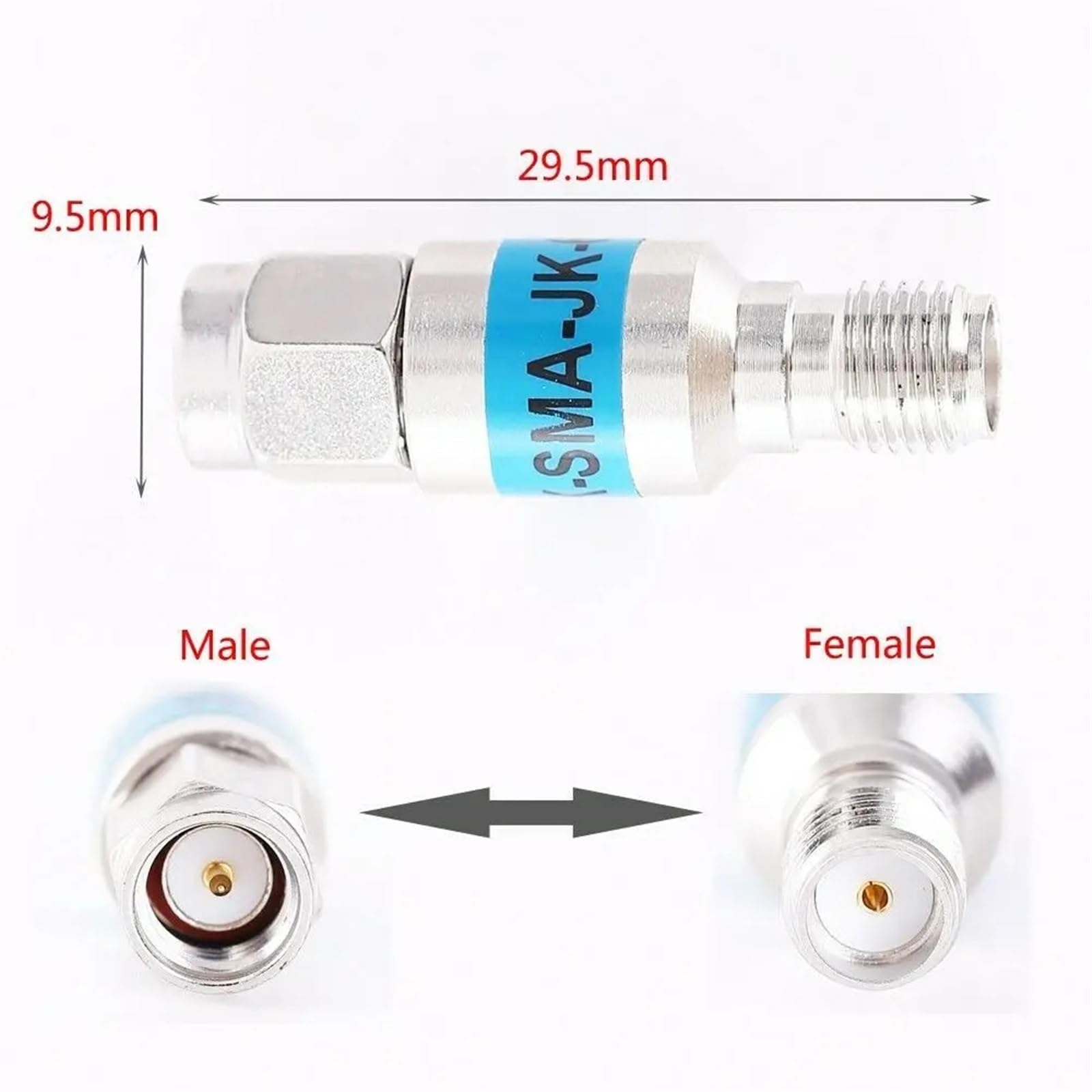 Attenuatore fisso RF DC-6GHz 2W SMA maschio-femmina 1db.3db.5db.6db.10db.15db.20db.30db 50Ohm(10dB)