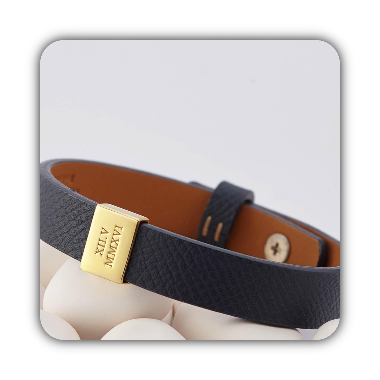 Personalizado pulsera para esposo, Navidad para él, parejas pulsera uno año aniversario para novio cuero Día de la Madre Navidad cumpleaños aniversario