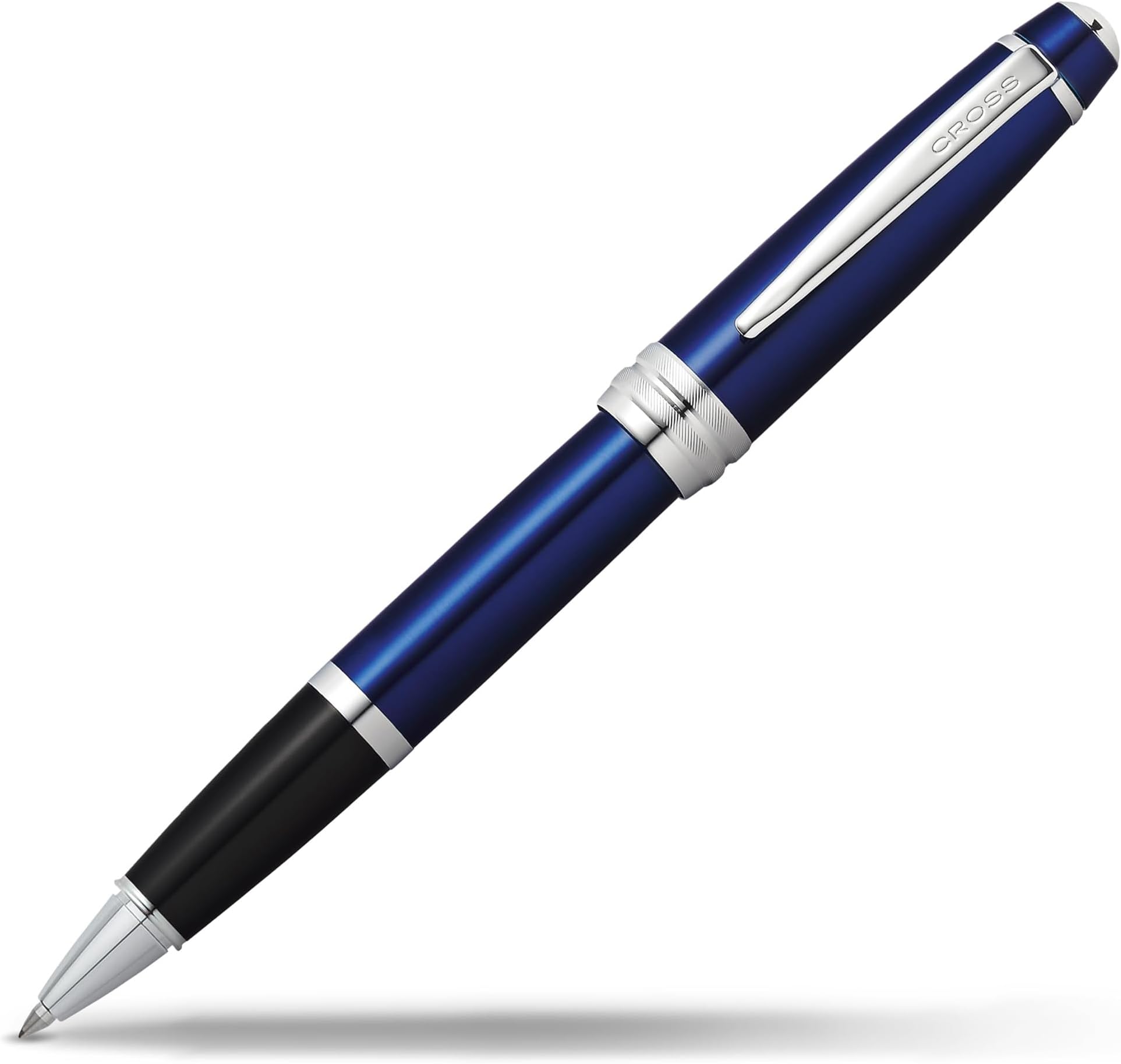 Bailey Blue Lacquer Rollerball Pen - Refillable Pen for Smooth Writing - Well-Balanced, Distinctive Design - Easy Handling - Comfortable Grip - Gift-Ready Black Ink
