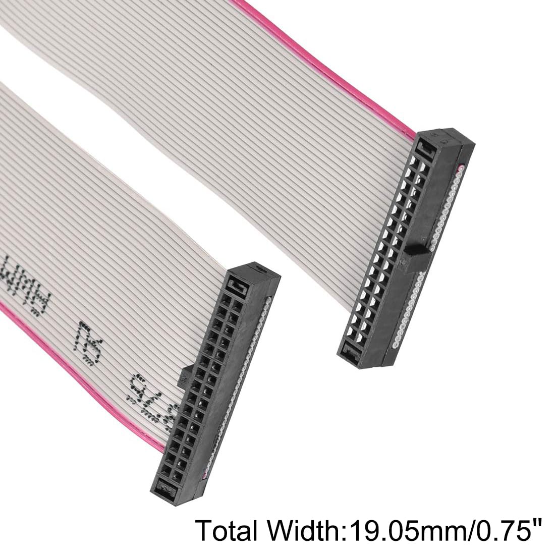 Unifizz Płaski kabel taśmowy IDC, 30-pinowy, skok 1,27 mm, długość 20 cm, złącze FC do FC, przewód połączeniowy typu A, do płyty głównej PC, drukarki 3D, wyświetlacza LED