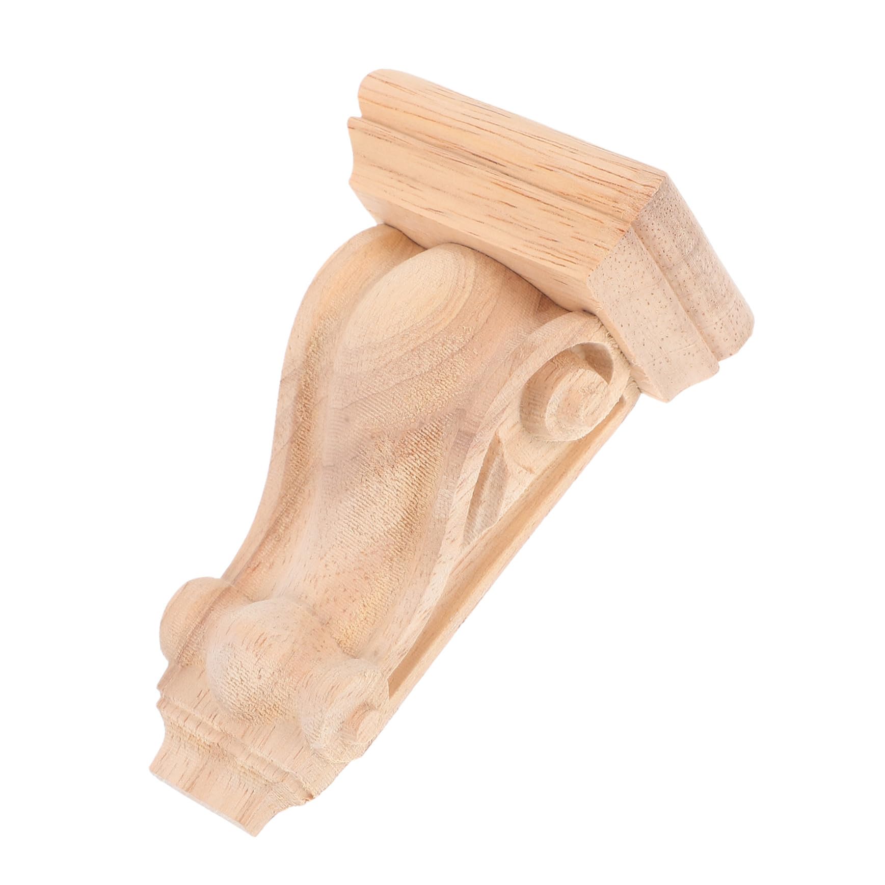 Wandkonsole Holz aus Geschnitztem Holz Dekorative Römische Säule im Eleganten Europäischen Stil Einfache Montage und Vintage Wandverkleidung für Zuhause