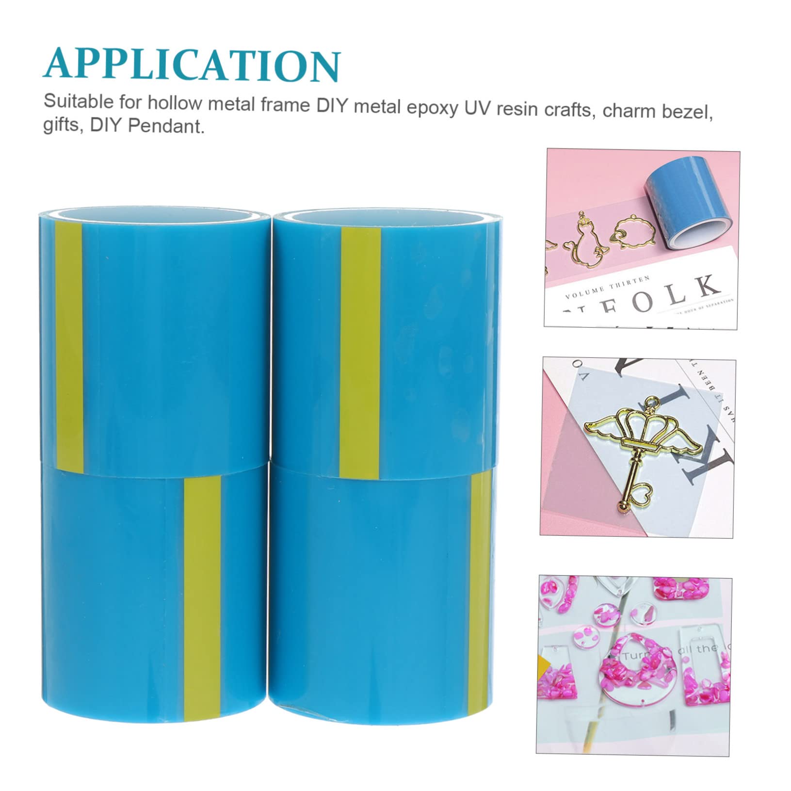 LALAFINA 12pezzi Traceless Adhesive Uv Tapes Per Creazioni Diy Nastro Seamless Blu Per Realizzazione Pendenti Epoxy