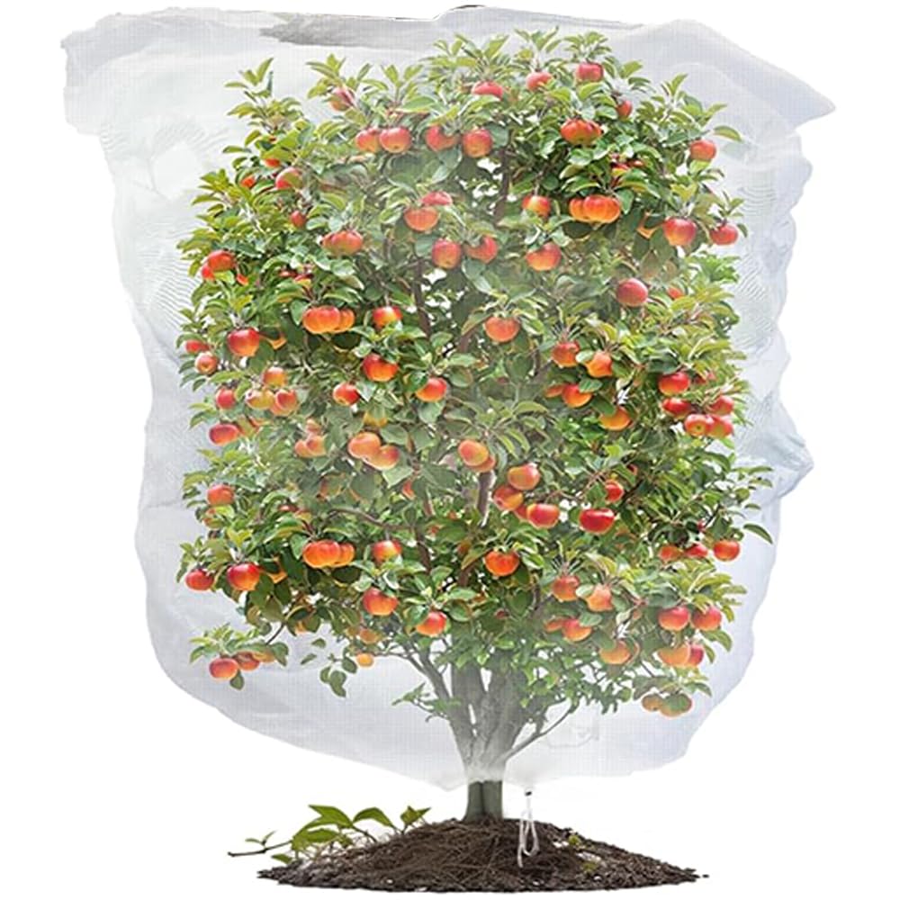 Fruit Tree Netting Bird Protection, Garden Netting Plant Covers,1.2x1.8cm Bird Nettings for Garden, Insect Mesh Net with Drawstring, Plants Fine Mesh Cover Nets for Small Bush Vegetables Net