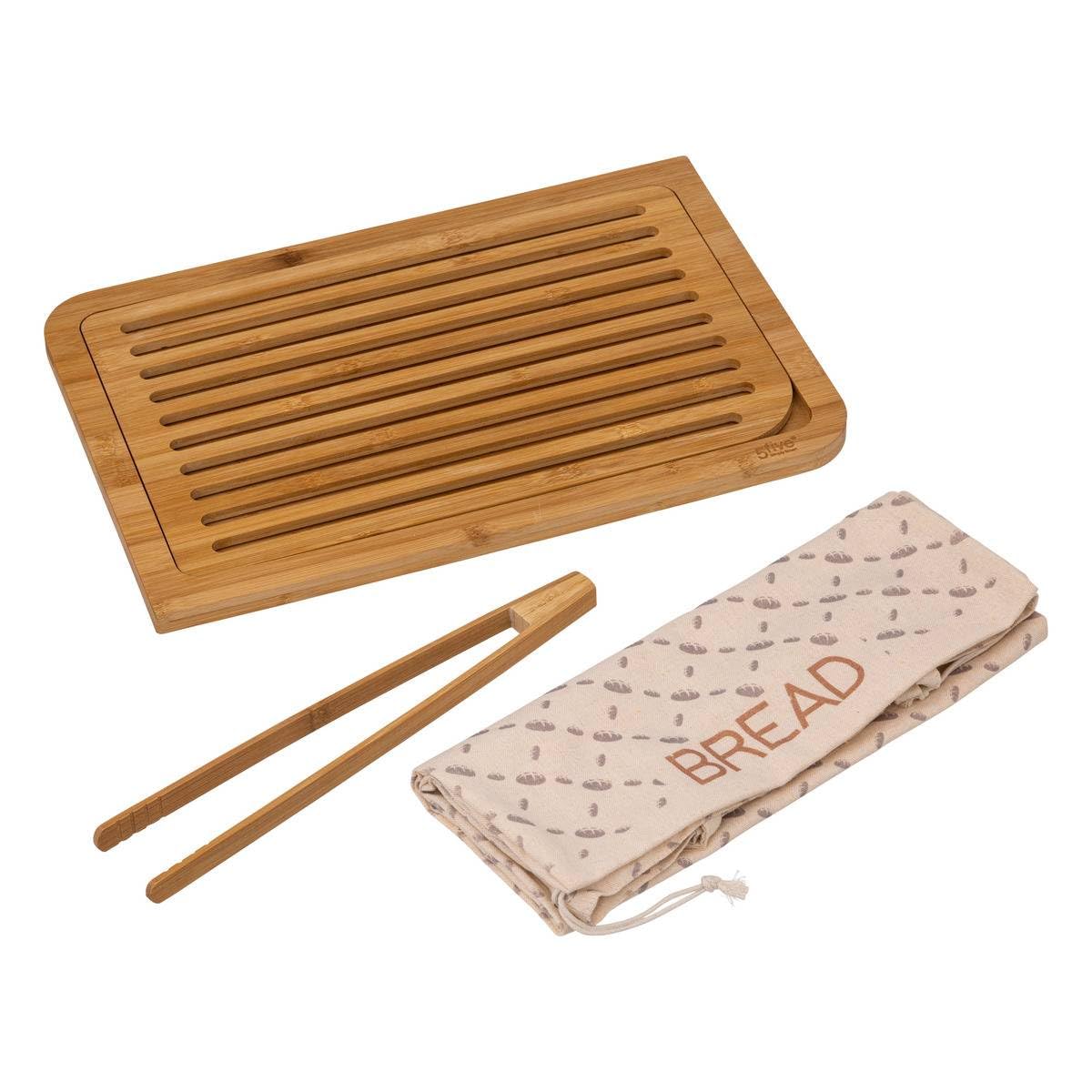 5 five simply smartBread Chopping Board with Accessories Bamboo 40 x 27 cm