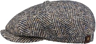 Hatteras Flat Cap Wool Herringbone Multicolored Dots Men Autumn Winter