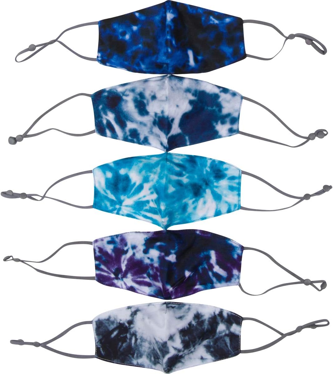 Kids Face Mask Reusable - 5 Pack Childrens Mask, Cotton Fabric with Wire Nose