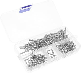 Didiseaon 100 Pcs Right Angle Screw Hook Picture Frame Hooks l- Shaped Telescopic Hook self-Tapping Hook Metal
