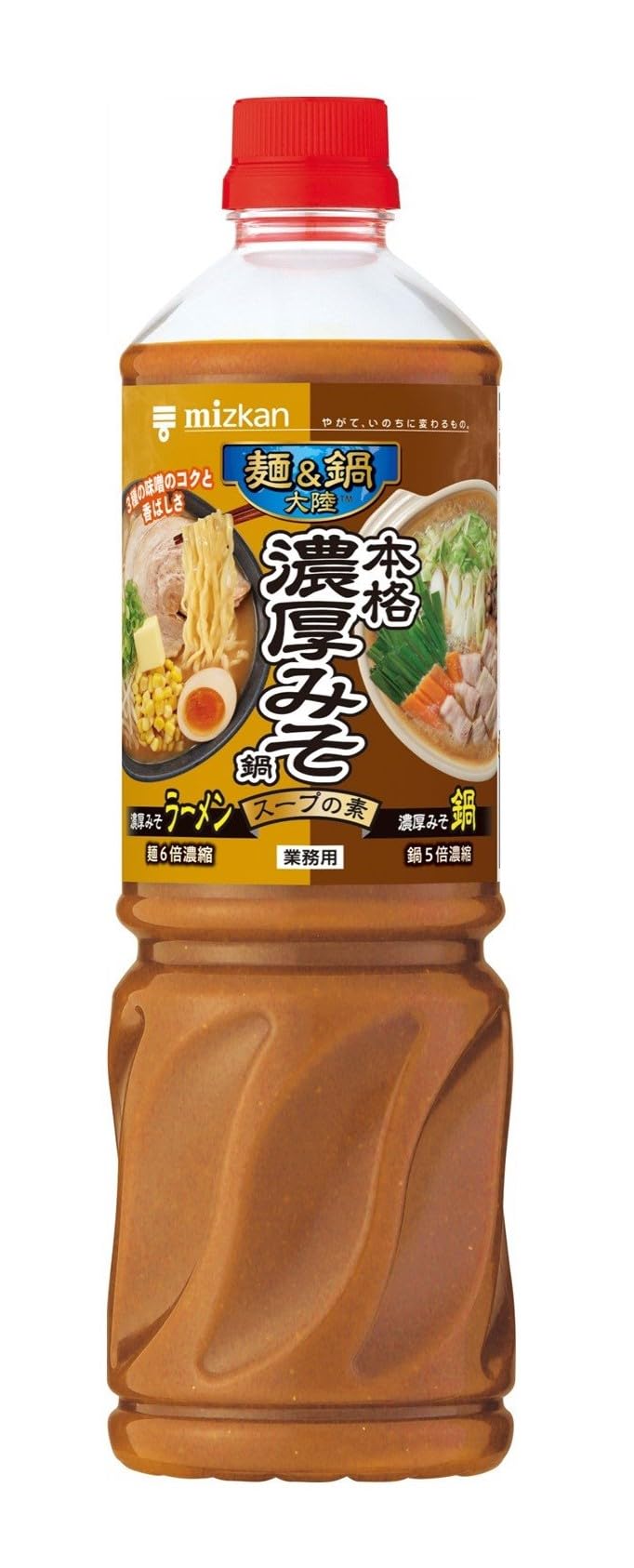 ミツカン 業務用 麺&鍋大陸 本格濃厚みそ鍋 スープの素 1140g [ ラーメンスープ 鍋の素 ]