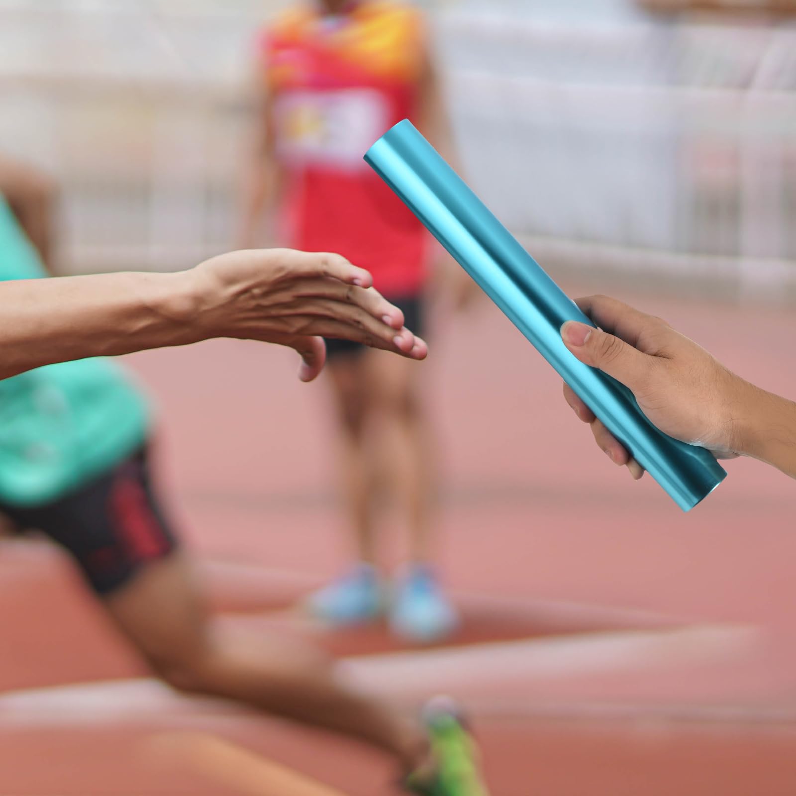 PATIKIL Relè in alluminio, 6 pezzi, relè per pista, eventi, per corsa, palestra, atletica e attrezzature da campo, giochi di classe, sport all'aria aperta, corsa, pratica, rosa