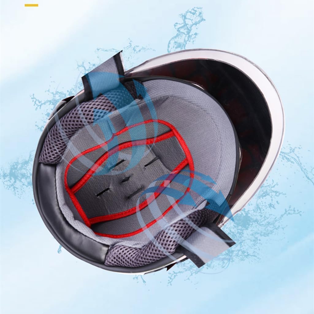 Casco moto mezzo bambino per ragazzi con visiera parasole, casco per ciclomotore vintage a faccia aperta per ragazzo e ragazza, omologato ECE, casco jet per ciclomotore leggero estivo