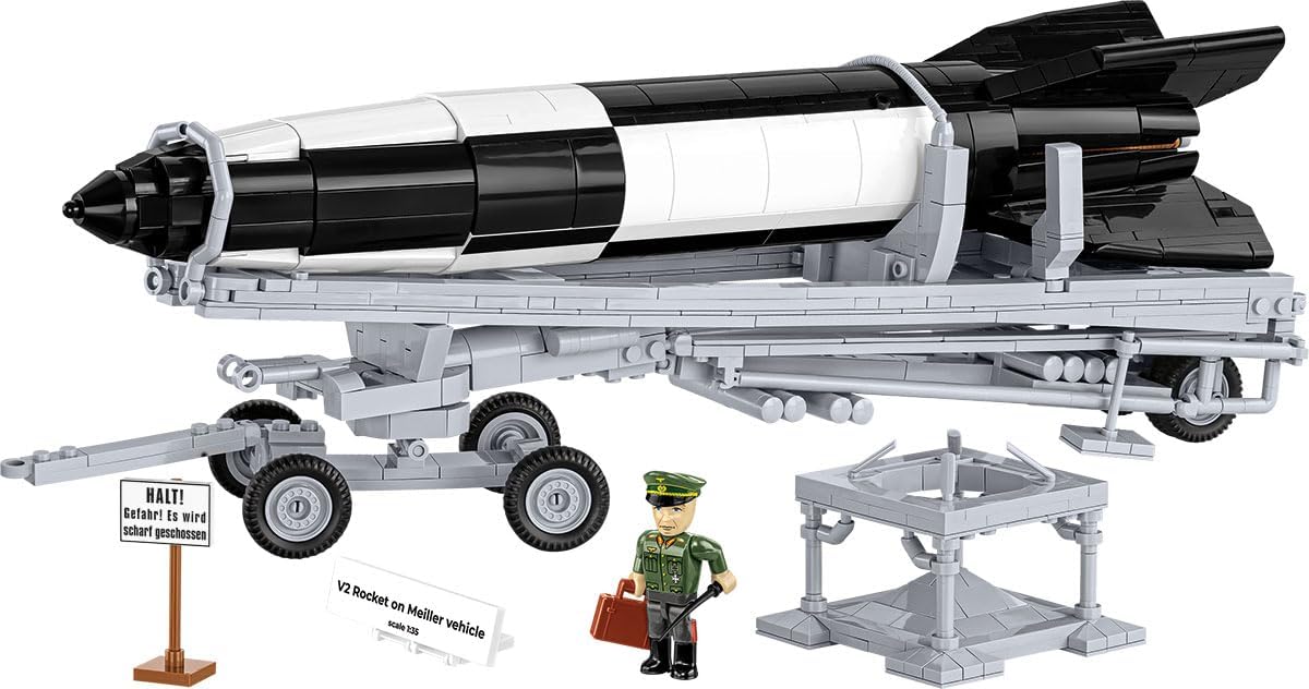 COBI Historical Collection WWII V2 Rocket & Transporter Executive Edition Building Set, 1191 Pieces